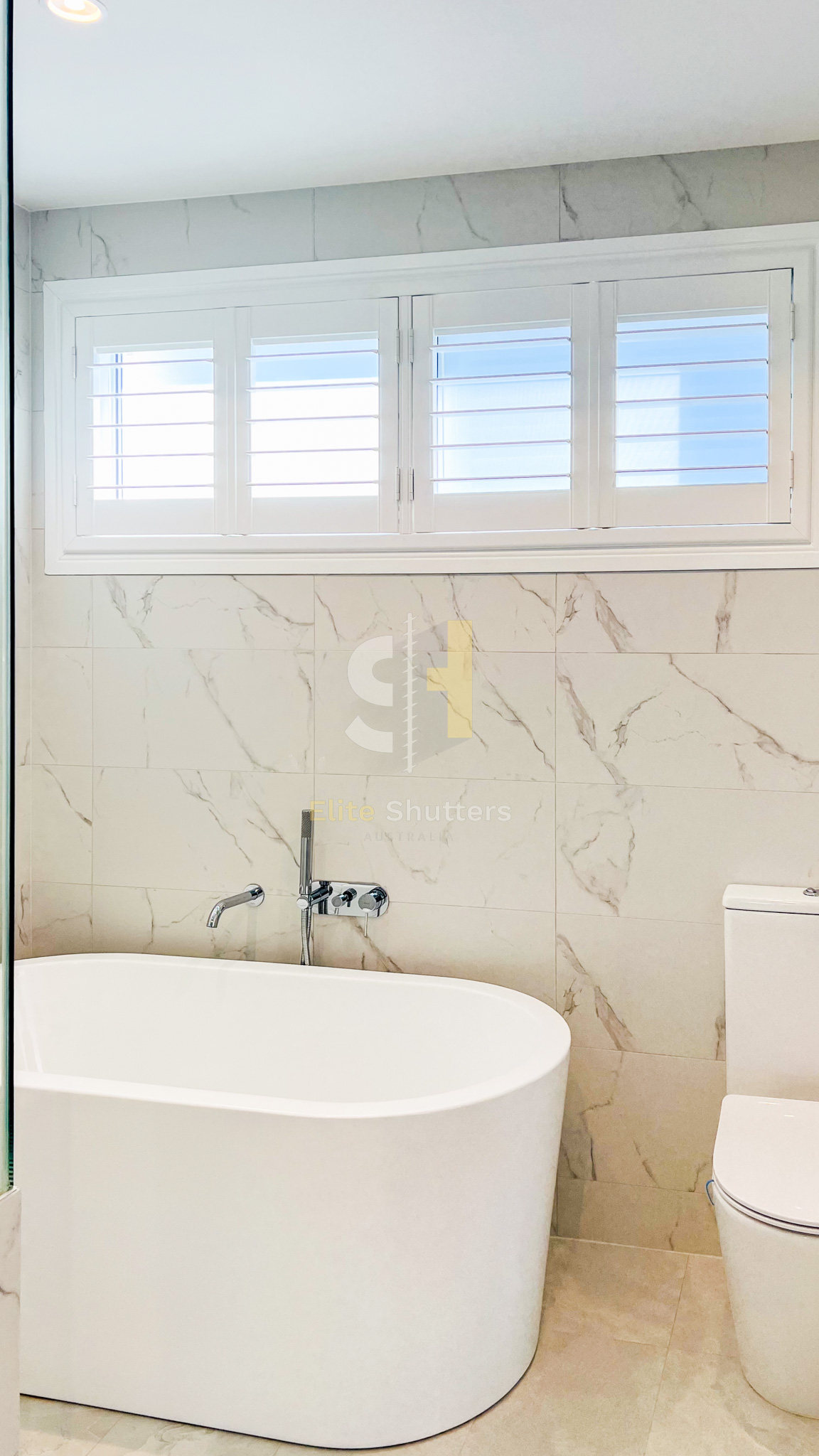 White plantation shutters